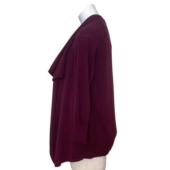 Tommy Bahama Burgundy Island Waterfall Cardigan, 3/4 Sleeves Women's Size L - Picture 5 of 8